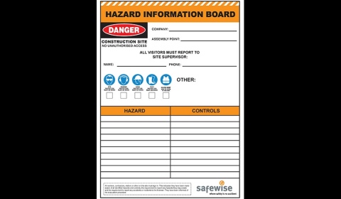 Hazard OSH Signage